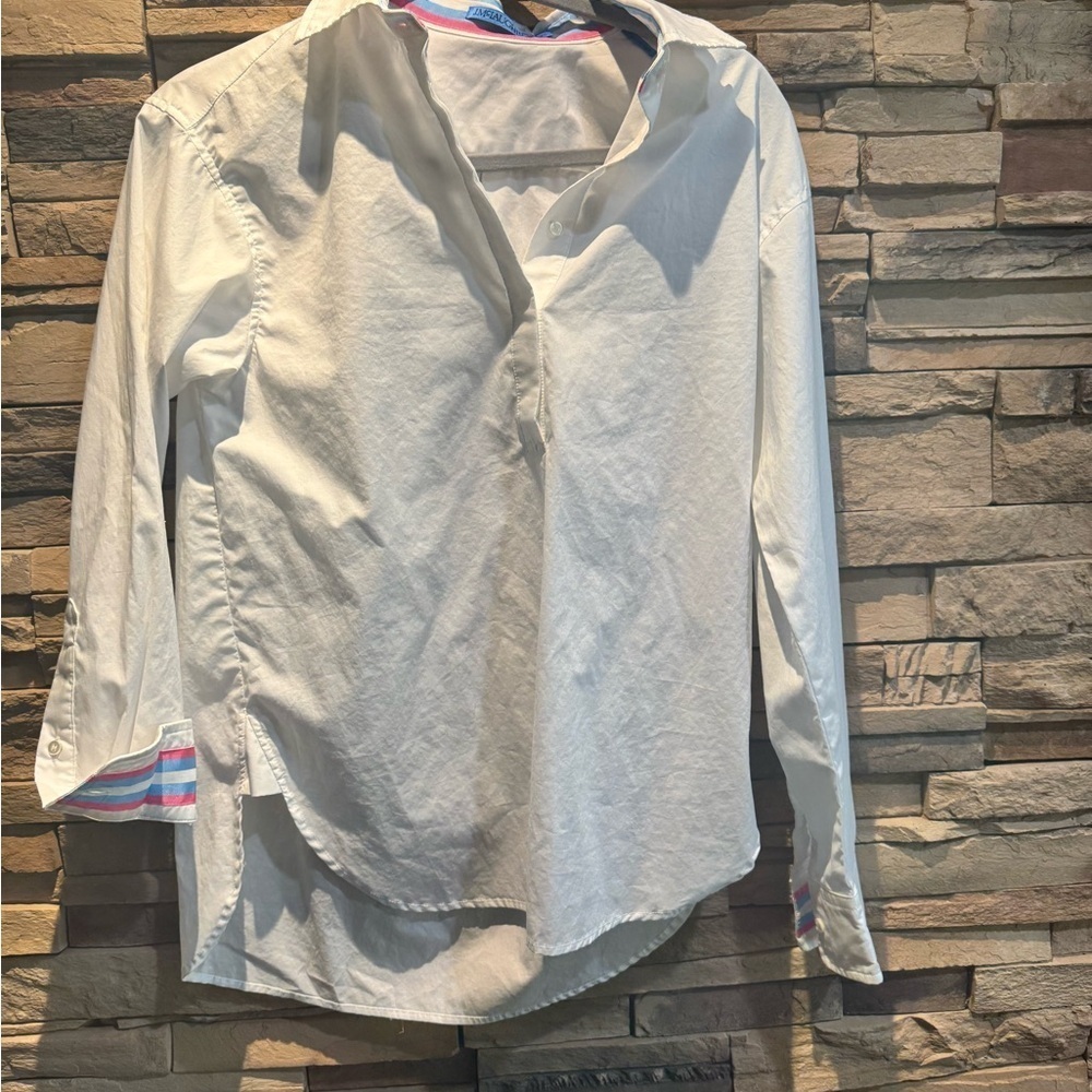 J.McLaughlin XS Women's White Lula Blouse
